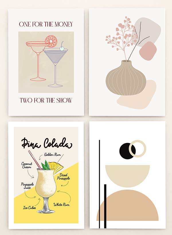 Set 4 postere 21x30cm | Set L