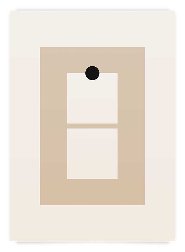 Poster minimalist in nuante calde de beige Beige abstract 4 | Poster