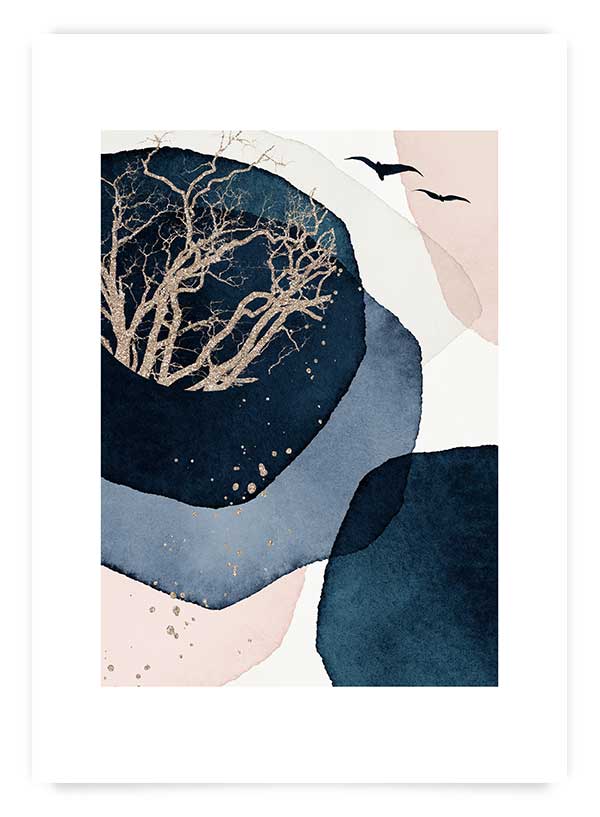 Blue Watercolor | Set Postere