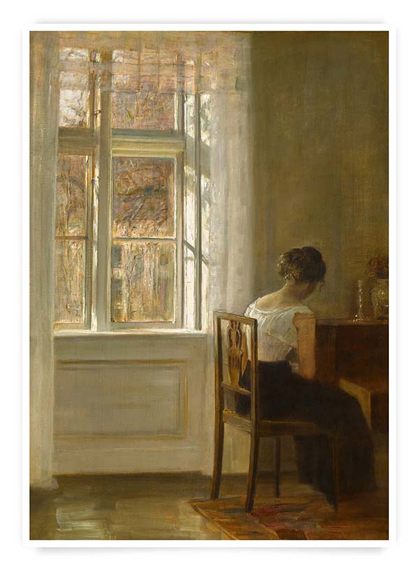 Carl Holsoe - Girl seated by a window | Poster