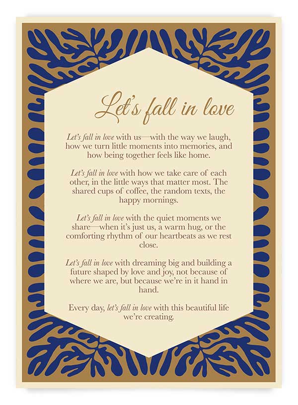 Let's fall in love | Poster