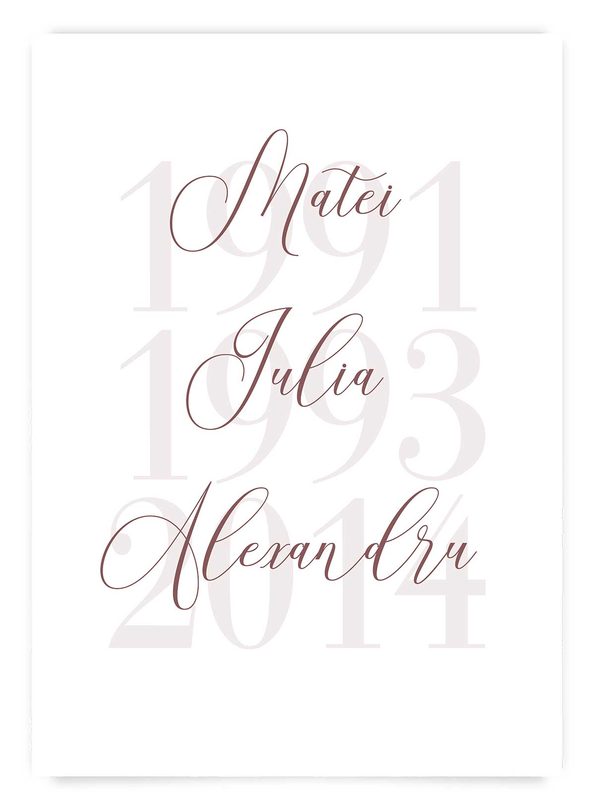 Anul nașterii | Poster personalizat