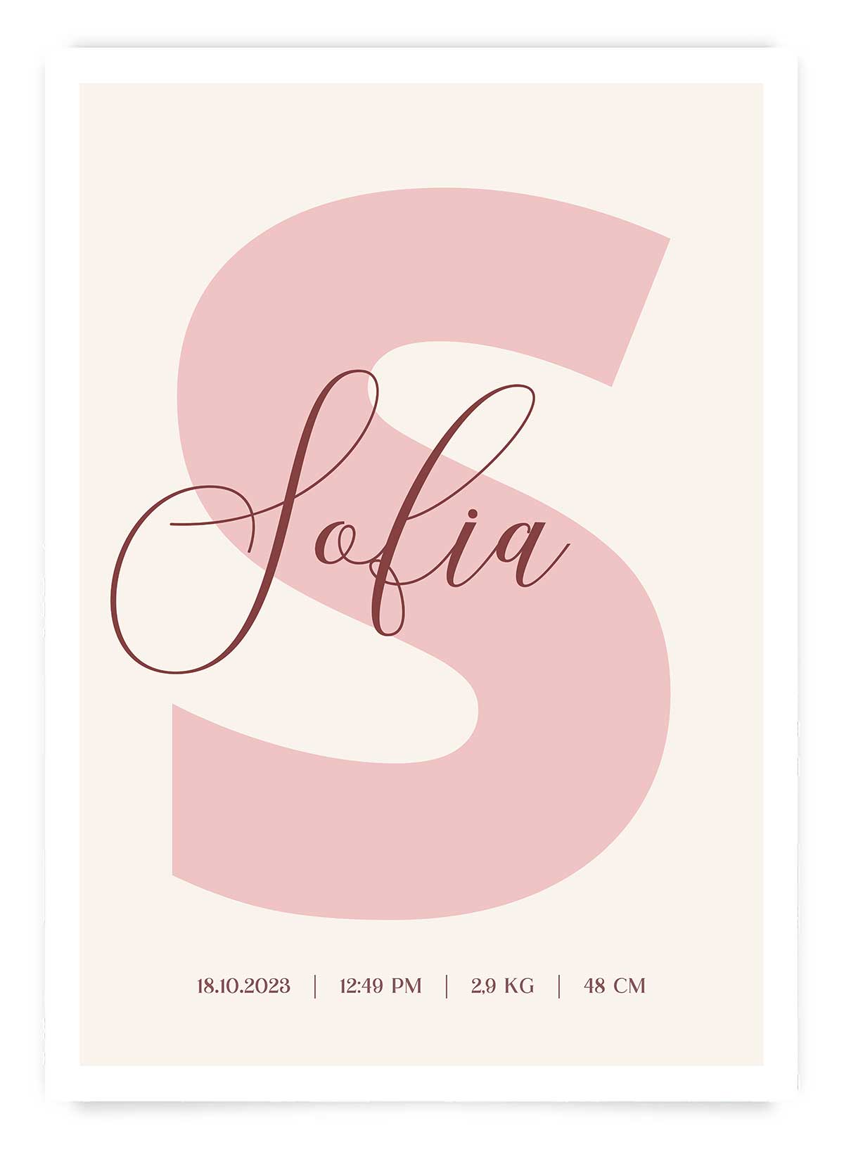 Nou născut | Poster personalizat