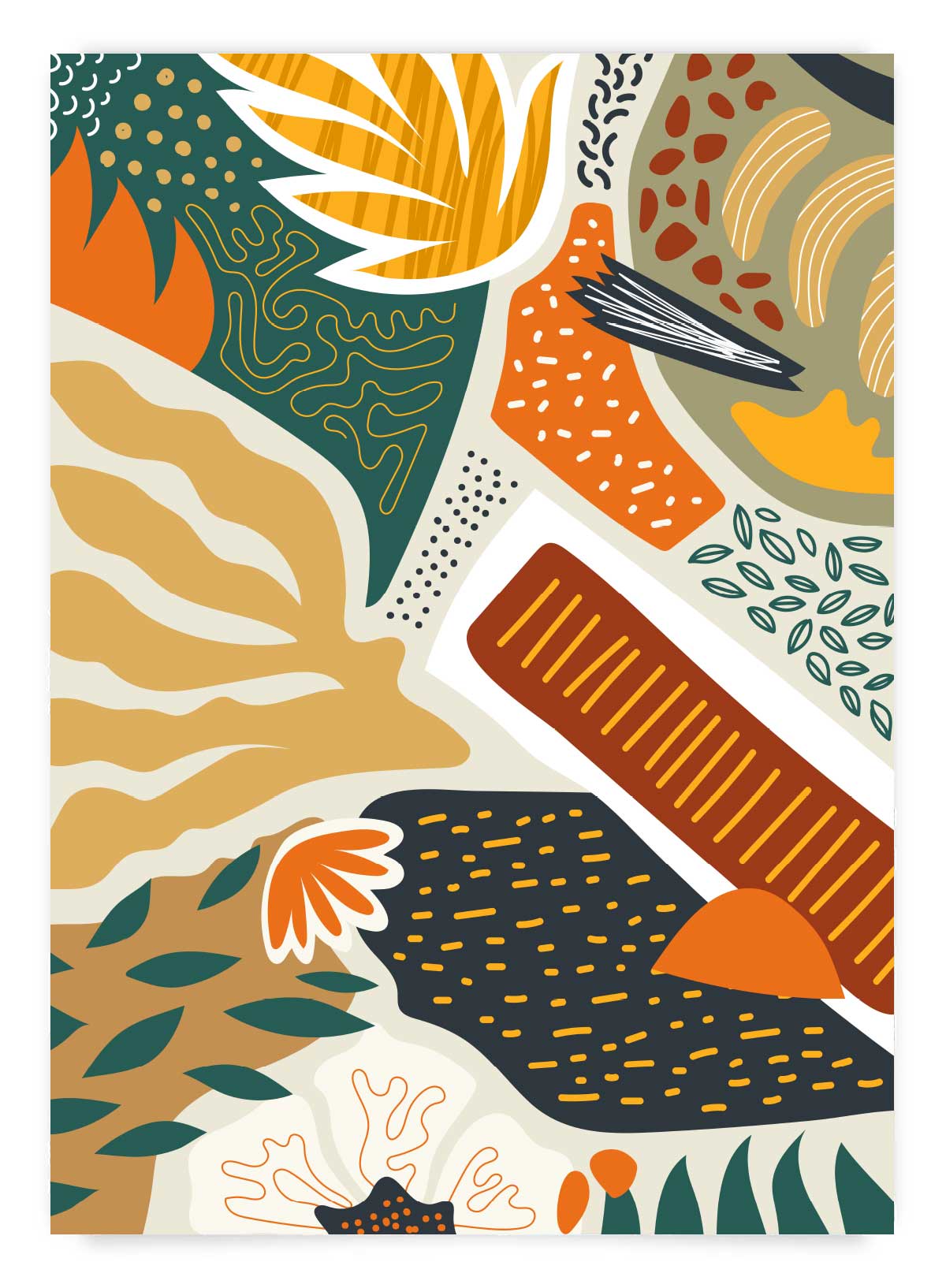 Tablou cu ilustratie grafica colorata pentru decor living modern Interior decor no2