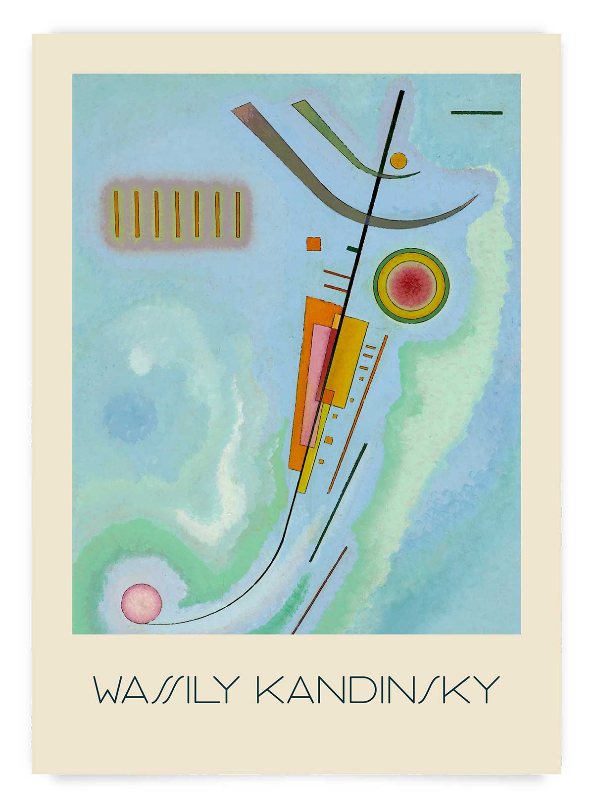 Poster cu pictura abstracta geometrica Leichtes de Wassily Kandinsky
