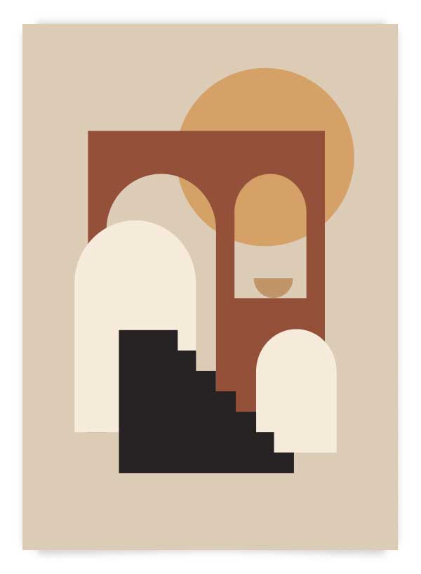 Tablou abstract modern cu forme geometrice Geometric no. 11 | Art Print
