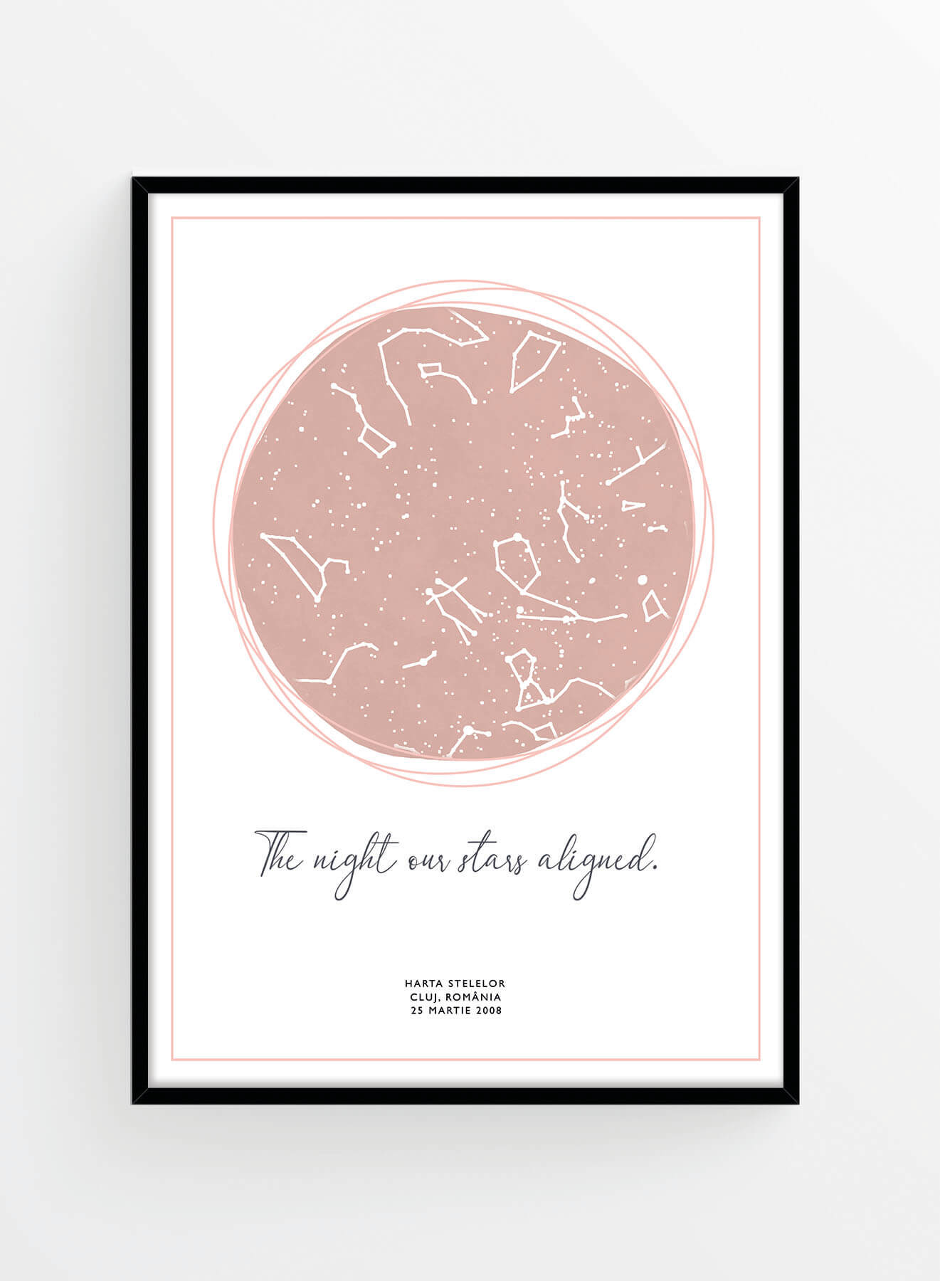 Poster Harta Stelelor beige