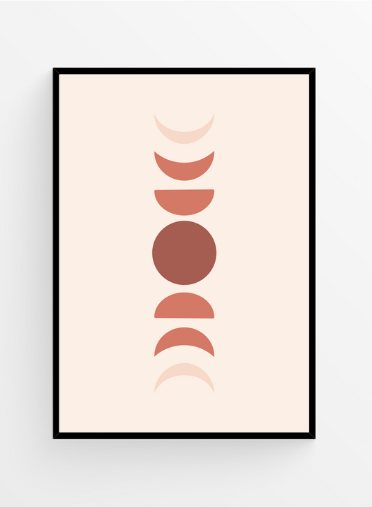 Nude moon phases | Art print