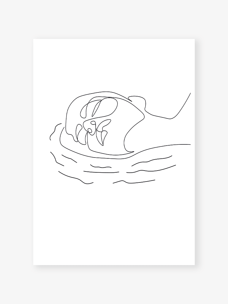 Sea inside me (white) | Art Print