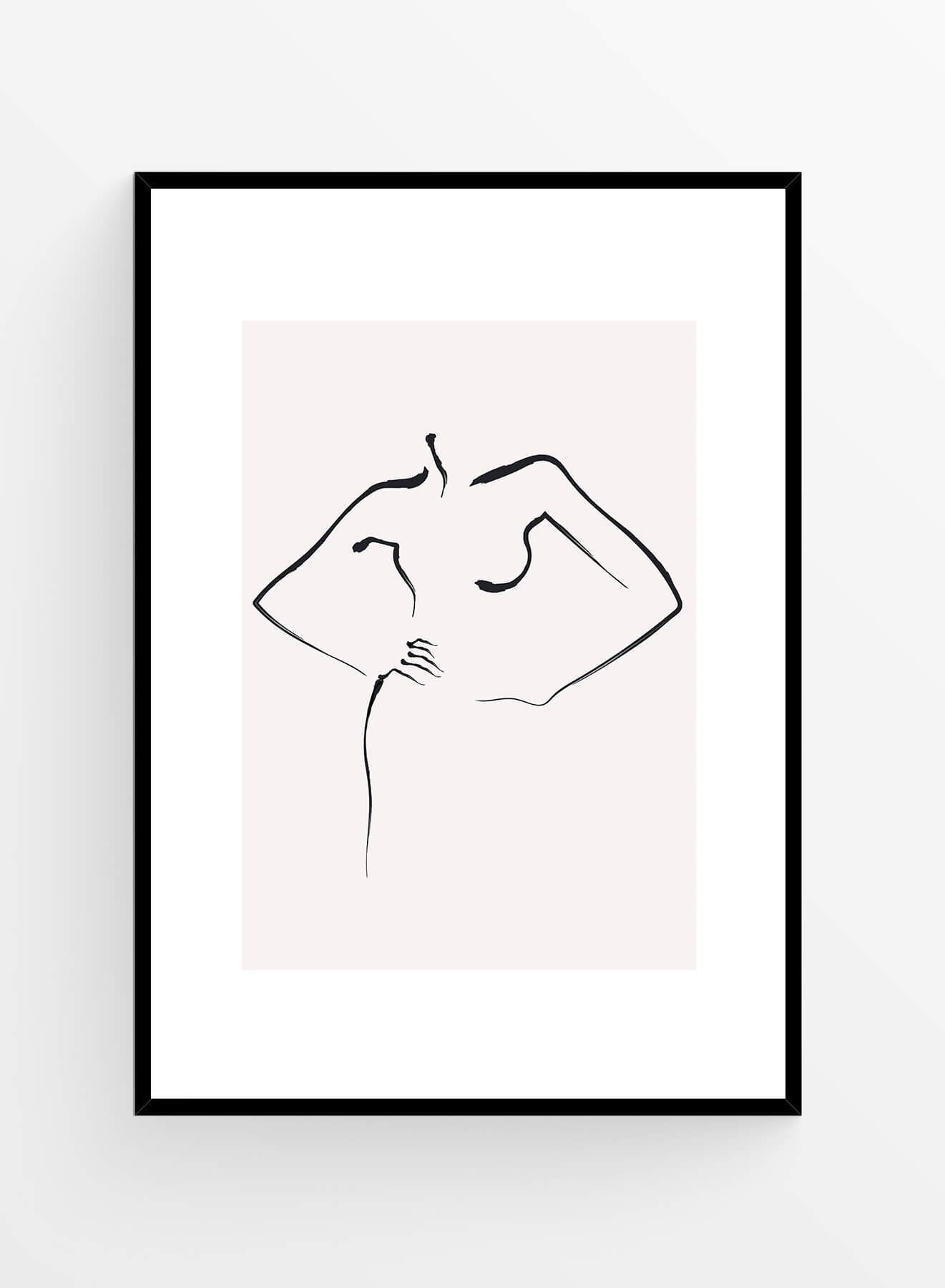 Body line art I Art Print