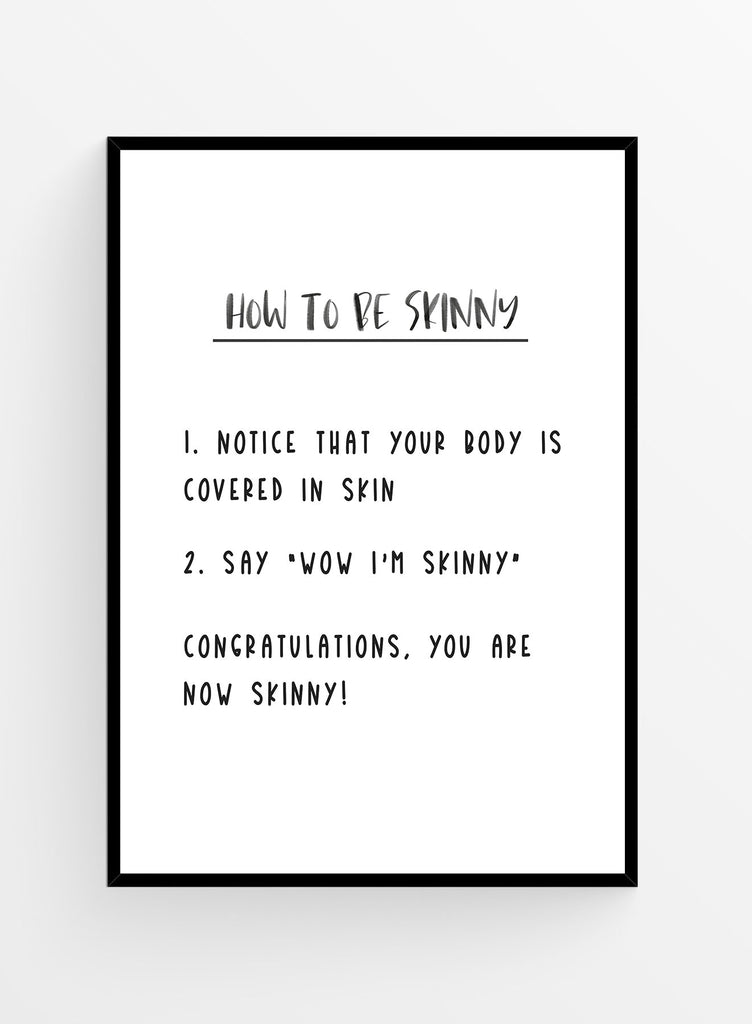 How to be skinny | Poster