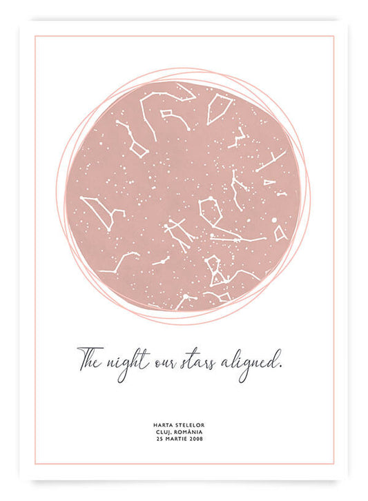 Poster Harta Stelelor beige