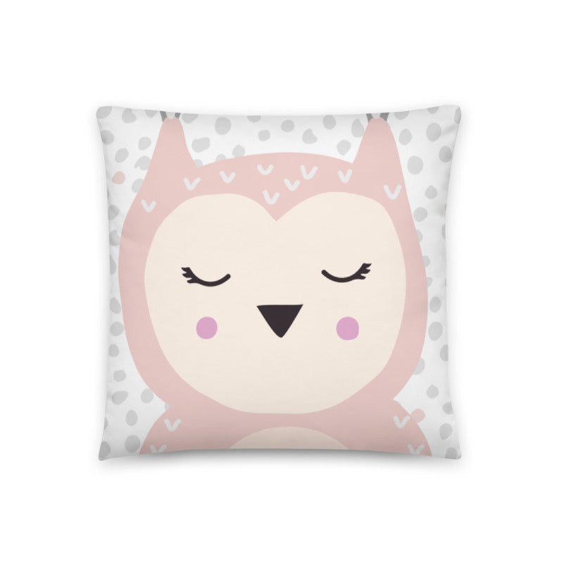 Perna decorativa Bufnita roz