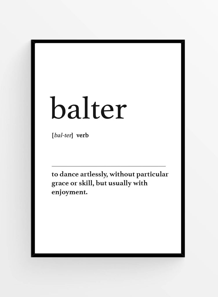 Balter definitie | Poster
