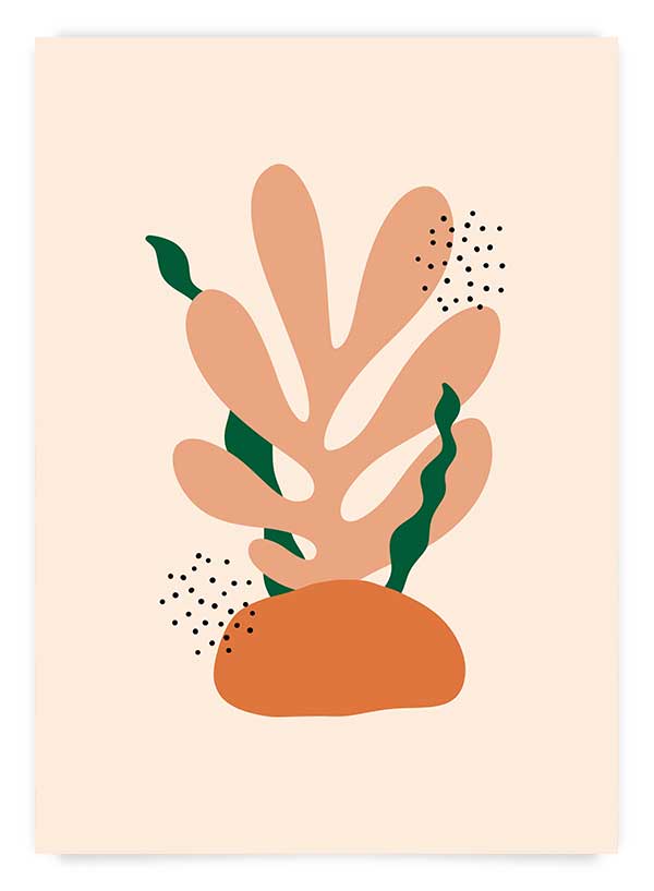 Beige abstract shapes | Poster