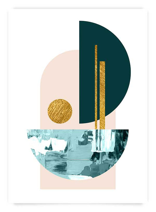 Geometric & gold no.2 | Poster