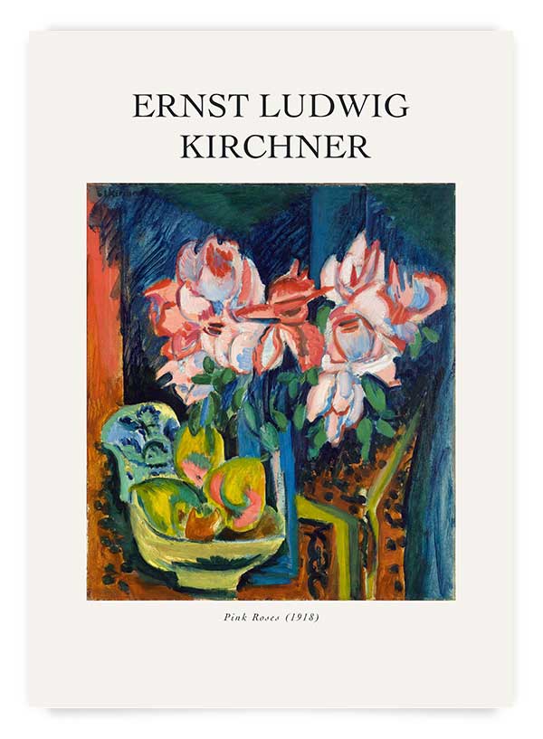 Ernst Kirchner Pink roses | Poster