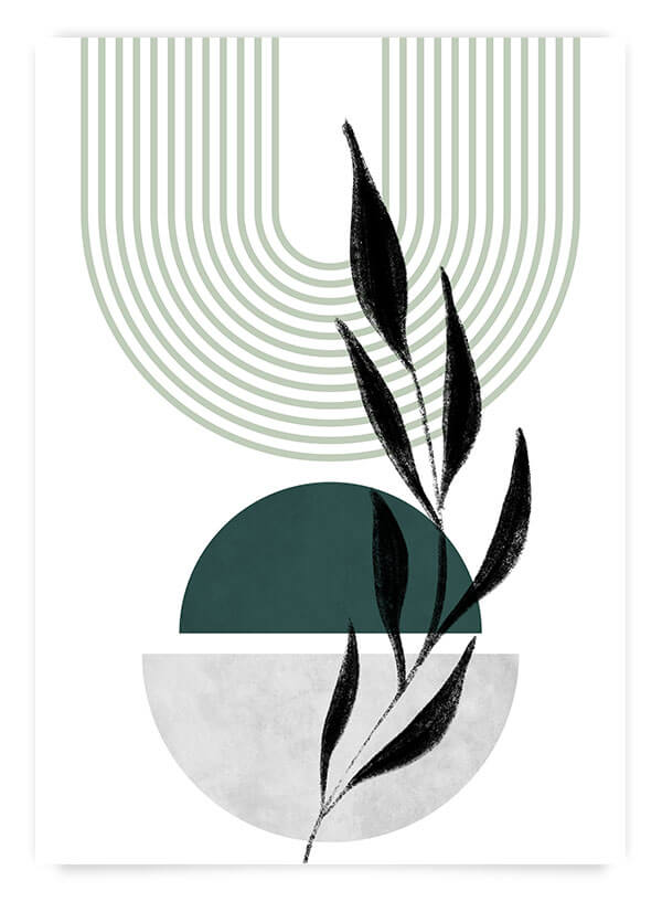 Green Mid-Century 1 | Poster