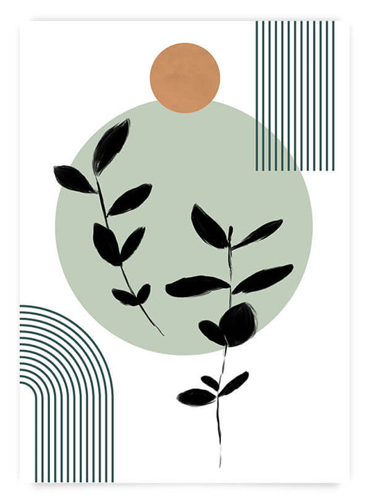 Green Mid-Century 3 | Poster