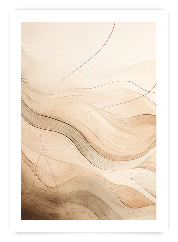 Beige waves no.1 | Poster