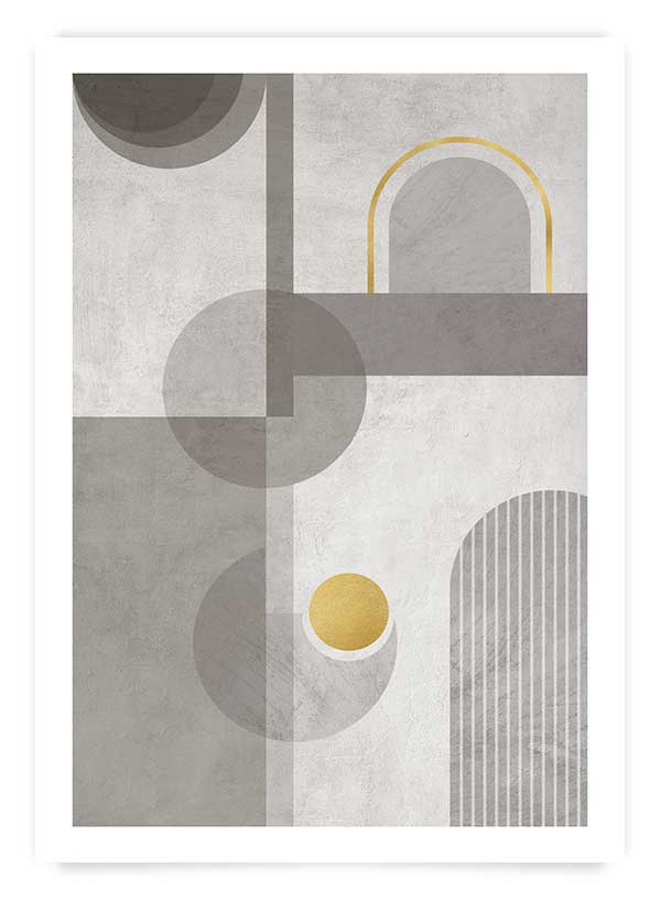 Grey & gold 1 | Poster