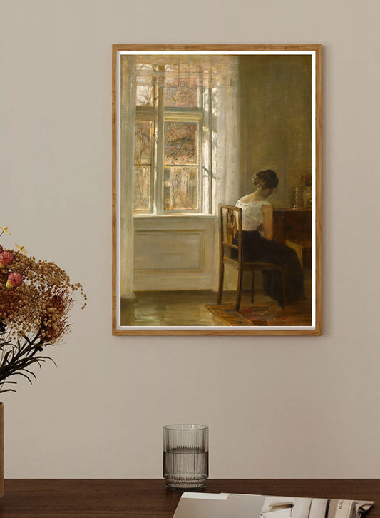 Carl Holsoe - Girl seated by a window | Poster