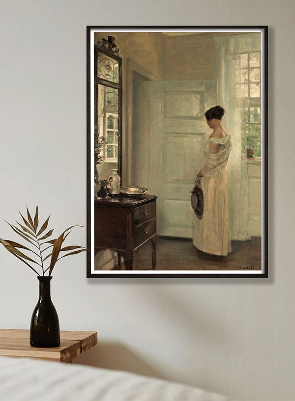 Carl Holsøe - Woman standing in a salon | Poster