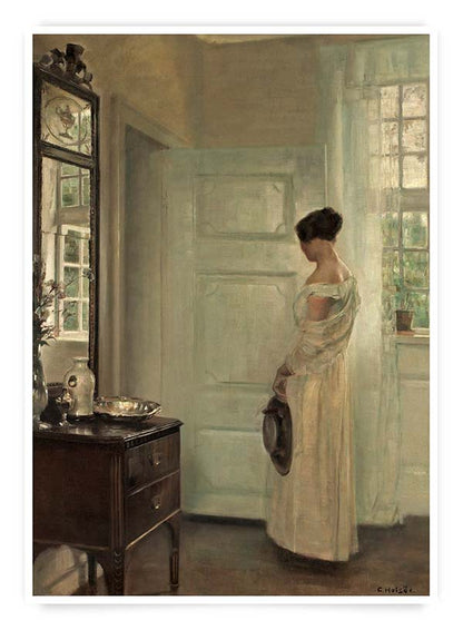 Carl Holsøe - Woman standing in a salon | Poster