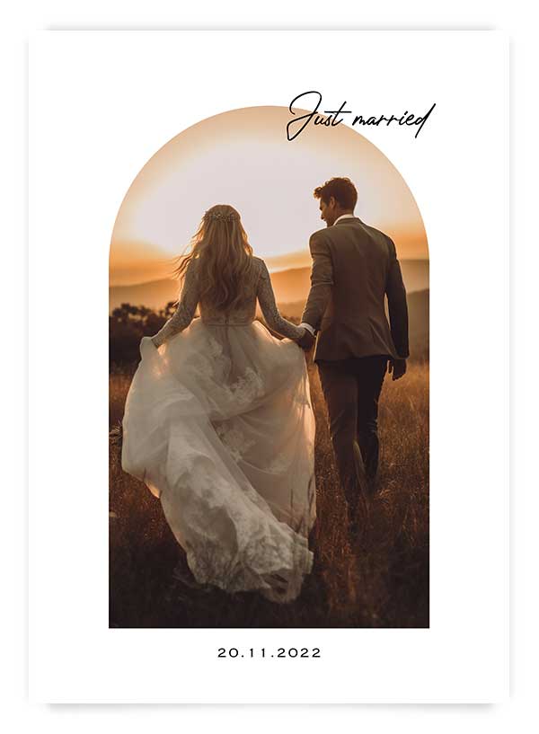 Poster personalizat Just married
