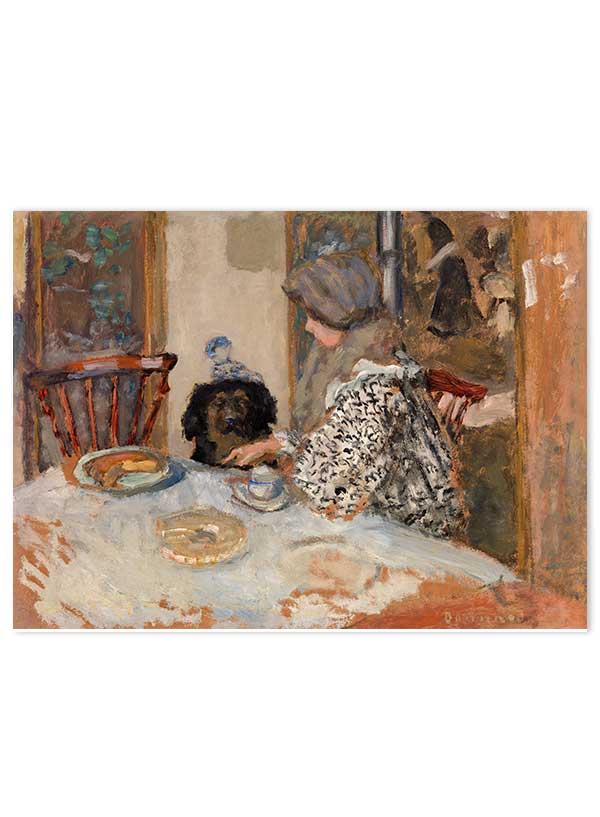 Woman & dog at table Pierre Bonnard | Poster