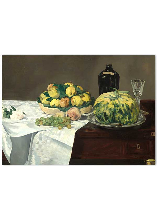 Still life with Melon and Peaches | Poster