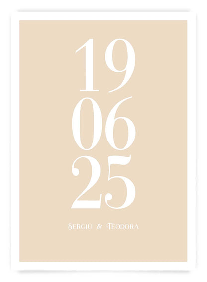 Data nunții | Poster personalizat