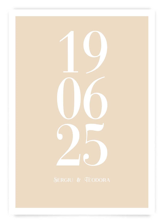 Data nunții | Poster personalizat