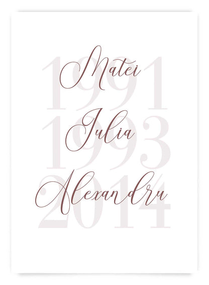 Anul nașterii | Poster personalizat