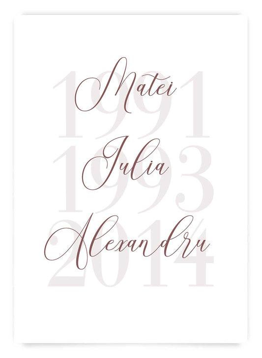 Anul nașterii | Poster personalizat