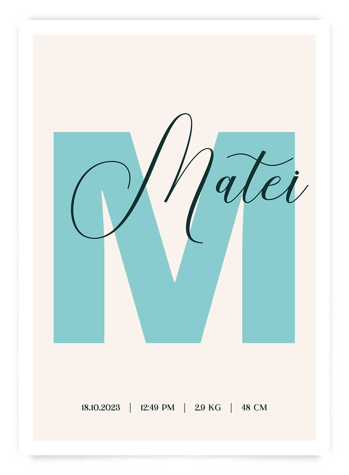 Nou născut | Poster personalizat