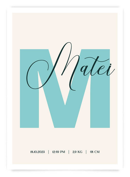 Nou născut | Poster personalizat