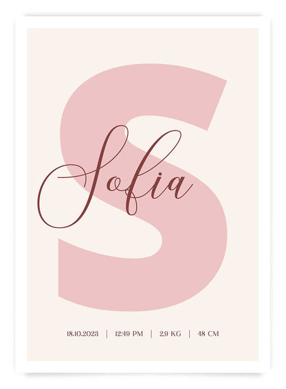 Nou născut | Poster personalizat