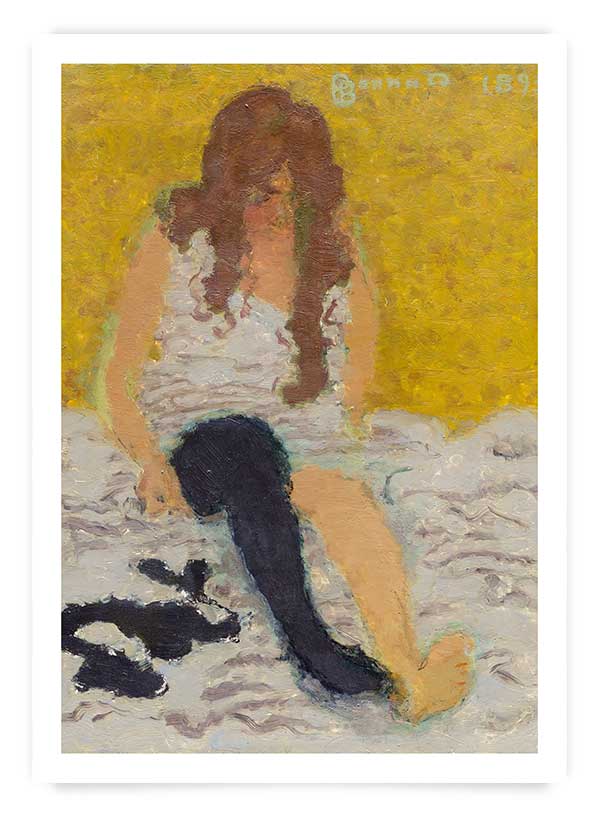 Woman putting her stockings Pierre Bonnard | Poster