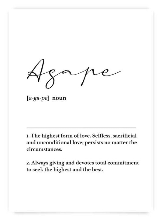 Agape definitie | Poster