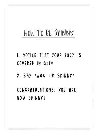 How to be skinny | Poster