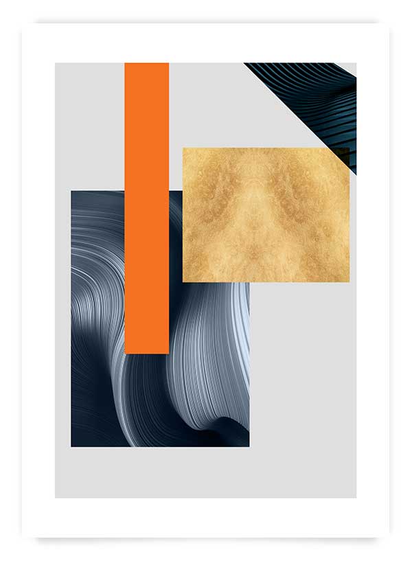 Blue & orange 3 | Poster