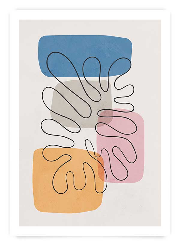 Pastel shapes no2 | Poster