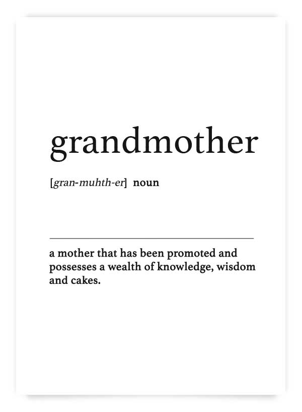 Grandmother definitie | Poster