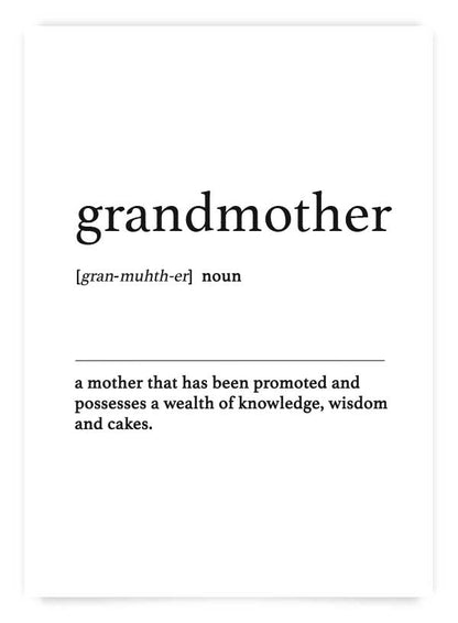 Grandmother definitie | Poster