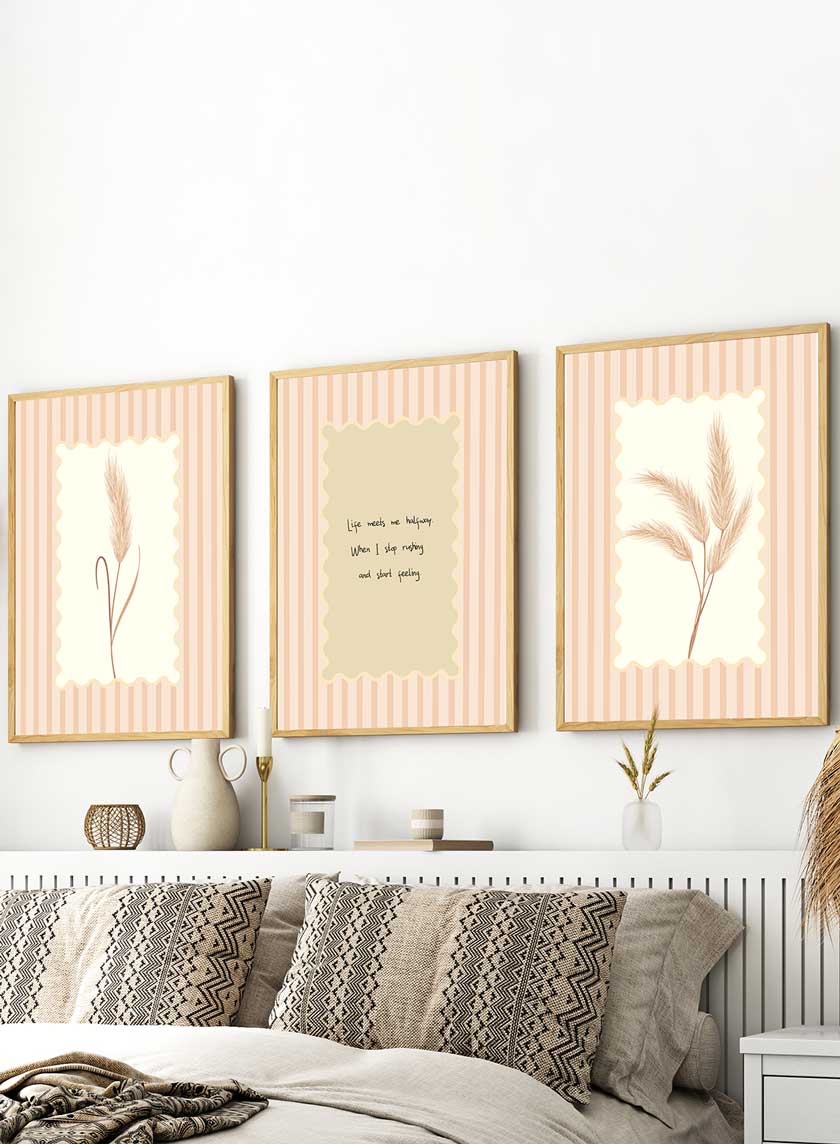 Beige stripes no1 | Poster
