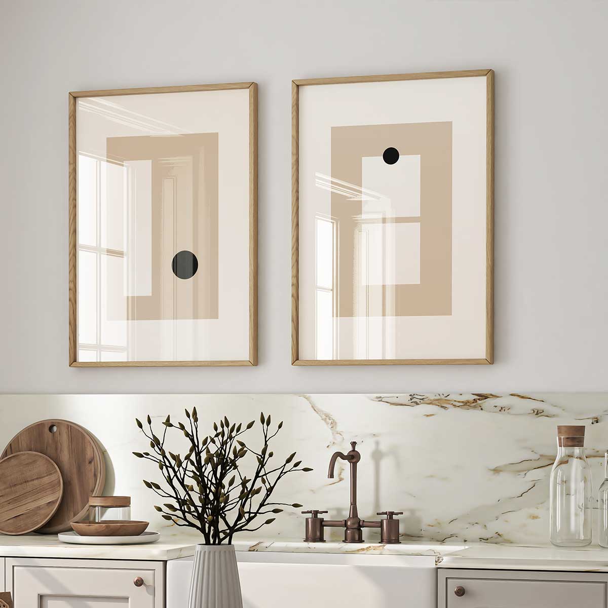 Beige Geometrics | Set Postere