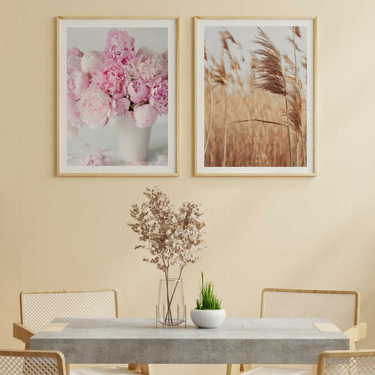 Bujori & pampas | Set Postere