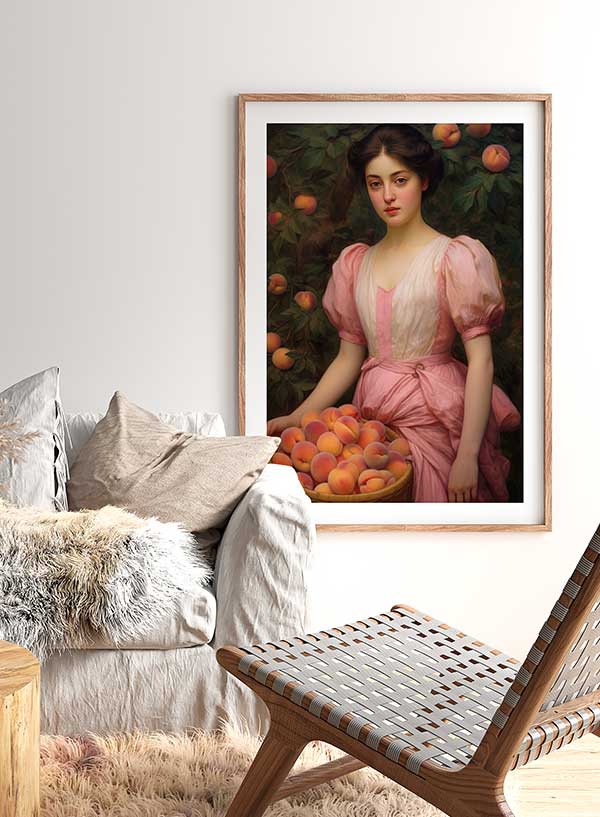Girl with peaches | Poster