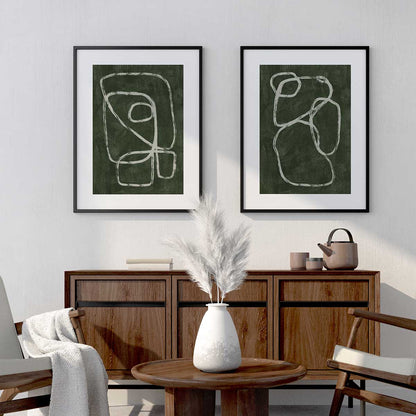 Green Abstract | Set Postere